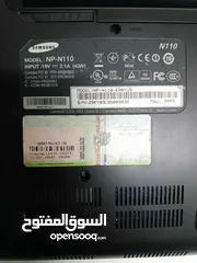  16 لابتوب سامسونج ميني N110  جهاز صغير وخفيف سهل الاستخدام  منافذusb بحاله الوكاله