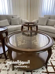  3 طاولة وسيطة دائرية  مع زاويتين