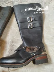  3 جزمه امريكي جلد طبيعي جديده مقاس 40