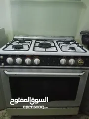  1 غاز خمس عيون مع فرن شغال عالفحص