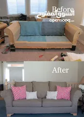  7 SOFS UPHOLSTERY/ FABRIC CHANGING