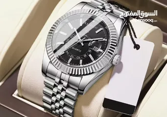 1 ساعه رجالي كوارتز من الفولاذ مقاومه للصدأ مناسبه للأعياد و المناسبات الرسميه مظهر جميل و بسعر رمزي