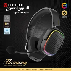  10 Fantech WHG02 Wireless Headset Harmony سماعة فانتيك هارموني تعمل على جميع الأجهزة ب3 طرق مختلفة