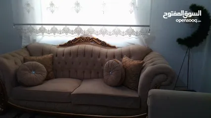  4 كنب  خشب زان ثقيل استخدام سنة