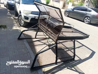  2 رول بار مع سلة وشبك (غرفة شبك) لبك اب ميتسوبيشي من موديل 2000 ولغاية 2006 بحالة الوكاله