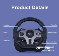  14 ستيرنغ ويل مقود سواقة مع بريكات لأجهزة الـ PC و البلايستيشن PXN V9 Steering Wheel & Breaks