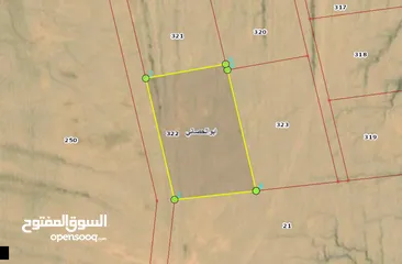  7 سبع قطع اراضي للبيع في ابو الحصاني - شعيب حماد - بعيدة عن الطريق الصحراوي 3.5 كيلومتر