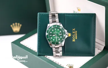  16 رولكس رجالي مكفول وتوصيل مجانا ومعها علبة وكيس مجانا