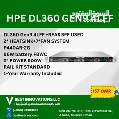  1 HPE proliant dl360 gen9 4LFF