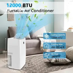  2 مكيف الغاز  المتنقل الكترا A+ حامي بارد  وسحب رطوبة 1 طن فعلي 12000 btu