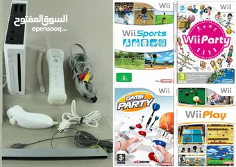  1 ناينتدو وي معدل مع فلاشة العاب رائعة NINTENDO Wii