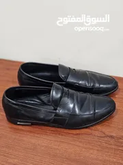  1 Prada Black Leather Slip on Loafers Size 42