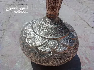  2 Antique Copper Kashmiri Water Storage Pot copper made Surai Original Old Hand Fine Engraved
