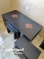  4 طاولة تلفزيون وطاولة وسط