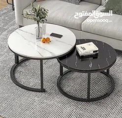  9 طاولات الوسط الأكثر طلباً وبسعر منافس جداً  متوفر باللونين المميزين طاولة وسط من لونين اسود+أبيض