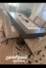  5 طاولة سفرة خشب بلوط