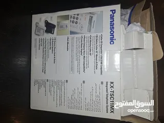  6 تلفون Panasonic لون اسود كاشف للارقام مستعمل وبحالة ممتازة للبيع