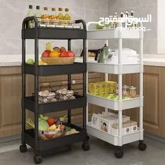  3 عربة أدوات المطبخ المتدحرجة    منظم تخزين متعدد الوظائف مع مقبض وعجلتين قابلتين للقفل للمطبخ والحمام