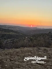  2 ارض مربعه الشكل اطلاله غربيه للأبد شارعين عرض 14 متر قمه جبل