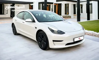  3 AED 2,545 PM  TESLA MODEL 3 2023  GCC SPECS  UNDER WARRANTY  LOW MILEAGE