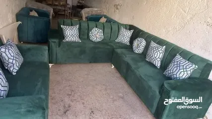  27 كورنرات 9مقاعد حرف L معاه كمان مجوزه بسعر الجملة من مفروشات ماسة لاتردد بل اتصال والحجز
