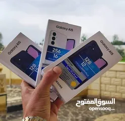  4 مشغل ايام Samsung A15 رام 8 و 12و 16 جيجا 128 و 256 أغرضة و الكرتونه الأصلية مكفول سنة متوفر توصيل