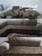  3 كنب. شاشه. طاولة وسط. طاولة شاشه