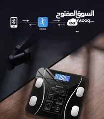  2 ميزان شخصي ذكي بلوتوث لقياس الوزن، الدهون، العضلات، العظام، المياه بالجسم.