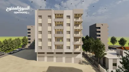  1 شقة عظم نابلس منطقة بلاطة البلد عمارة قيد الانشاء