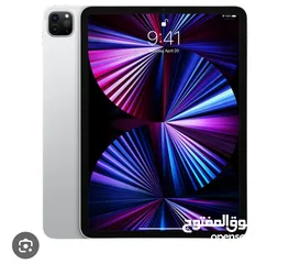  1 Ipad pro 11 inch 128 GB  بحالة الجديد البطارية قرابة 95%