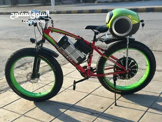  1 بسكليت كهربائي مستعمل بشكل الوكالة لون البسكليت ازرق مثل آخر صورة