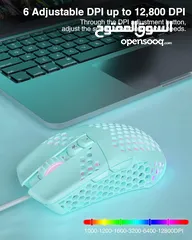  12 SOLAKAKA SM900 Wired Gaming Mouse with Honeycomb Shell USB ماوس سلكي للالعاب بألوان مختلفة