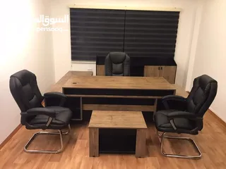  23 مكتب قياس 160*80 مع جانبيه وطاولة وسط خشب لامينت مستورد بسعر المصنع تفصيل جميع الموديلات جميع المقاس