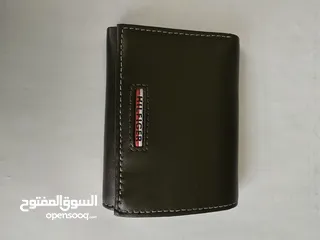  3 TOMMY HILFIGER LEATHER WALLET BROWN COLOR, ORIGINAL FROM USA محفظة جلد ماركة تومي هيلفيجر للبيع