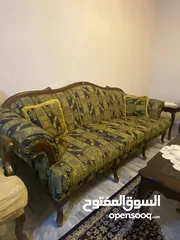  4 طقم كنب زان 7 مقاعد + طاول وسط زان