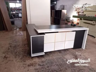  19 مكتب مدير قياس 180سم +جانبية +طاولة هديه مع كل مكتب لامينيت  اثاث مكتبي