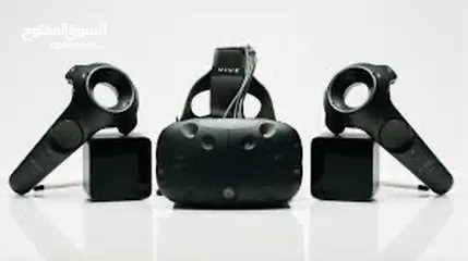  10 نضارة واقع افتراضي ممتازه جدا يتوفر معها سماعات محيطيه.  Virtual reality devices HTC Vive vr