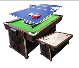  1 billiard table tennis air hockey