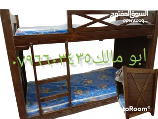  8 تخت طابقين تخوت وأسرة من أحسن انوع الخشب حسب الطلب صناعة ممتازة سرير  مفرد لا نعمل بتجاري