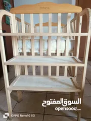  11 fully wooden baby bed