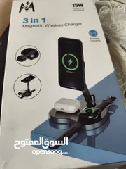  5 شاحن لاسلكي ثلاثه في وأحد (MKM(