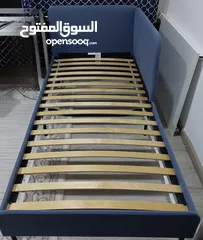  1 ikea bed frame with corner headboard,90x200 cm mattress