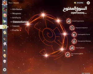  9 حساب قنشن امباكت f2p للبيع رانك 60 للبيع