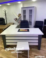  11 مكتب خشب لامينت 140*70 مستورد مع جانبية وطاولة وسط بسعر المصنع تفصيل جميع القياسات والموديلات