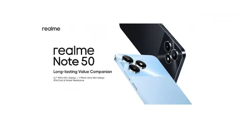  1 Realme Note 50 128g/8ram 4+4 ريلمي نوت note50 موبايل خلدا
