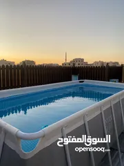  7 مسبح INTEX الامريكي الفاخر بطول 4متر وعرض 2متر وعمق رهيب 1.22متر الان متوفر بسعر خاص ومميز