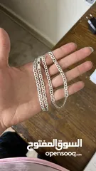  2 طقم سنسال وبلاك فضة للبيععع