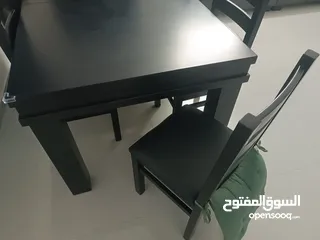  4 طاولة سفرة خشب زان