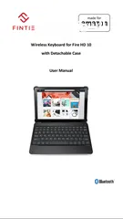  6 Amazon Bluetooth Keyboard with detachable case in Black, for Fire HD 10 (11th Generation) 2021 rele