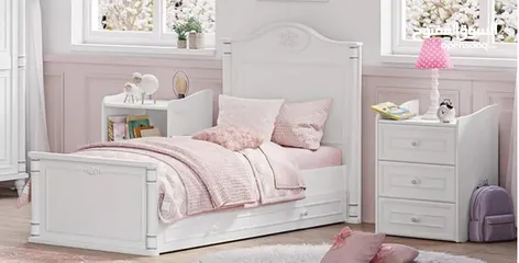  10 ‎سرير أطفال + وحدة ادراج مستعمل تركي نوع تشيلِك قابل للتحويل (مع سرير للوالدين) (80×180 سم